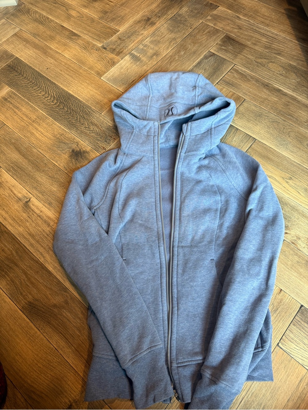 Lululemon Women’s Denim Blue Heather Scuba Hooded Zip Jacket